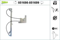 Fensterheber Valeo 851698 FüR Nissan Ev Jv Uv Renault Master Fv NV400 Hv Opel 3