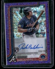 2025 Topps Chrome - Drake Baldwin - #RA-DBA Purple Speckle Auto /299 - Braves