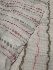Aden  Anais Muslin Swaddle Blankets Lot of 2 White Pink Grey 40x45 Cotton NWOT
