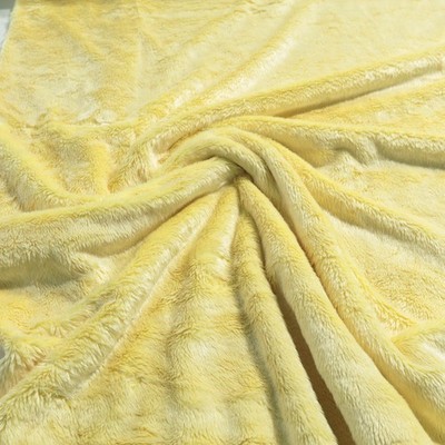 2,8m Kuschelweich Teddy-Plüsch Kunstfell elastisch Meterware Teddystoff Gelb