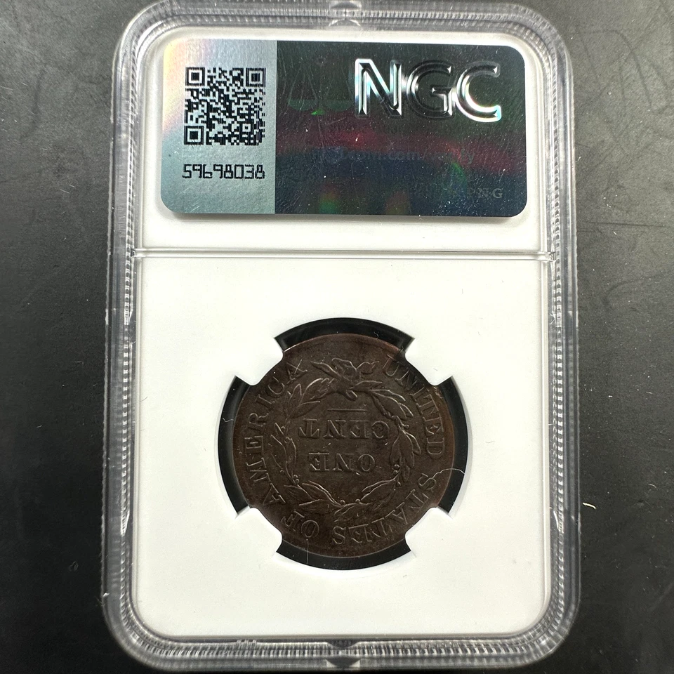 1829 1C Coronet Head Cent NGC, VF Details, Cleaned (85376) - Image 2 of 2