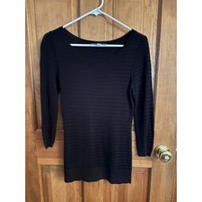 Women s Loft Size XS Black Long Sleeve Knit Sweater
