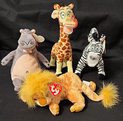 Ty Beanie Babies Madagascar Escape 2 Africa Lot Gloria Marty 2008