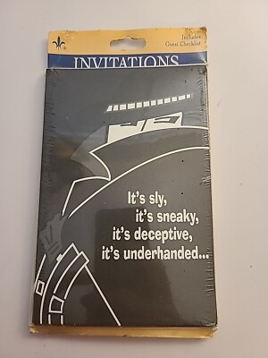 NEW vintage 8 Party Invitations Gibson It's Sly Sneaky Deceptive Underhanded 