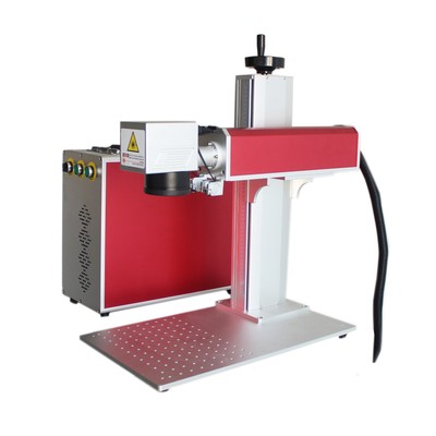 60W MOPA Fiber Laser Marking Machine with Rotary Red Dot Pointer for Metal Color
