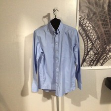 Stanford Coolmax Blue Button Down Long Sleeve Dress Shirt 15.5/34-35