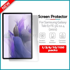 1-100 Lot LCD Clear Screen Protector for Samsung Galaxy Tab S7 FE 5G 12.4 2021 