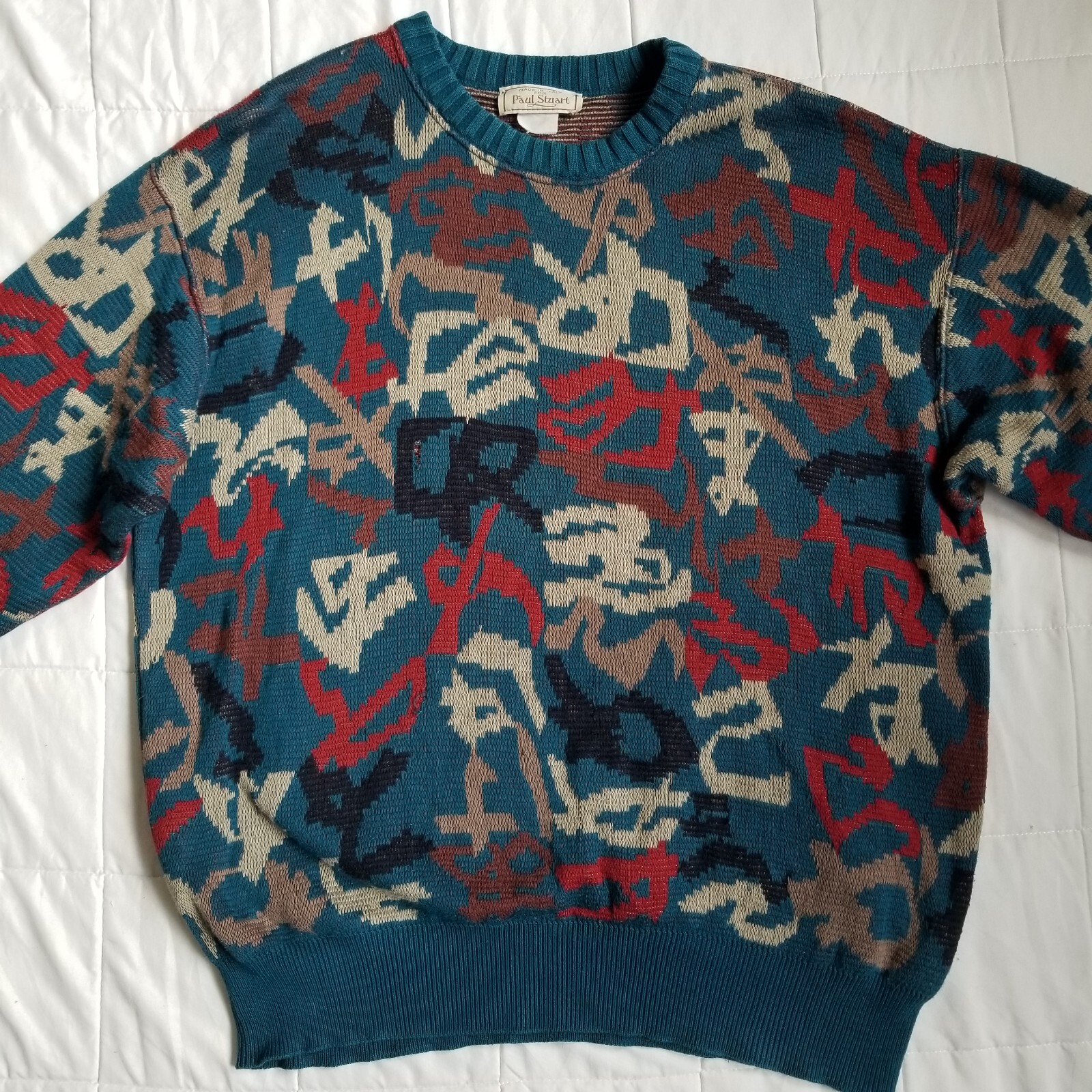 Paul Stuart Pattern Sweater - Pre Owned - Retro P… - image 2