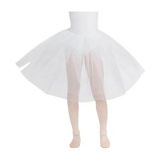 NWT Dance Leo Romantic Nylon Net 2 Layer Tutu White Child One Size Fits Most