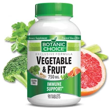 Botanic Choice Vegetable & Fruit Multivitamin Herbal Supplement, 90 Tablets