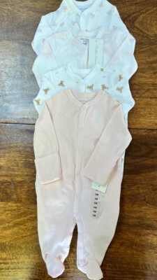 Ralph Lauren Baby Schlafanzug Mädchen Overall Strampler, Outfit Playsuit, Neu mit Etikett 