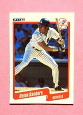 1990 Fleer Baseball Card Set-Break #454 Deion Sanders (Rookie) NM-MINT