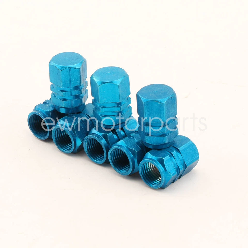 8pcs Blue Aluminum Car Truck Tire Wheel Stem Air Valve Caps for Harley-Davidson - Image 4 of 4