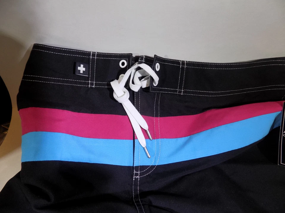 Bañador Hombre 36 Azul Rosa Cordón Board Shorts Andrew Christian Foto 2 de 4