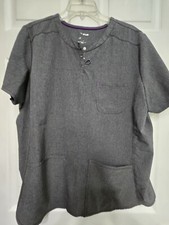 Scrubstar Scrub Top size XL-Grey w/1 chest  2 patch pockets-Chest 24.5"/L 28"
