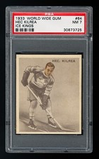 1933 World Wide Gum Ice Kings #64 Hec Kilrea Toronto Maple Leafs War Hero PSA 7