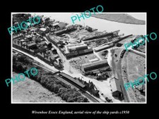 OLD 8x6 HISTORIC PHOTO OF WIVENHOE ESSEX ENGLAND VIEW OF THE SHIP YARDS c1950