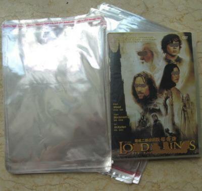 100pcs 14mm DVD Case/Box 30Mil Cello Plastic Sleeves Wrap 4 Bag Music CD