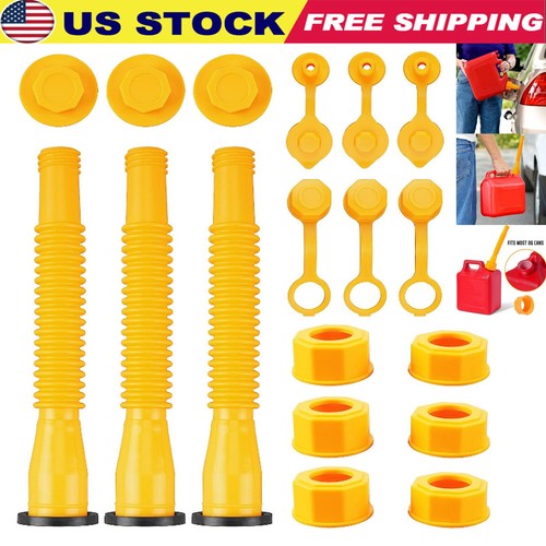 3X Replacement Gas Can Spout Nozzle Vent Kit for Plastic Gas Cans Old