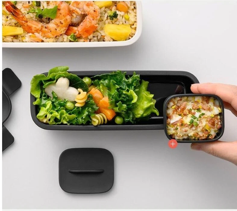 Lock & Lock Slim Dosilock Lunch Box Bag Chopsticks Set 2 Layers Modern Style - Image 4 of 4