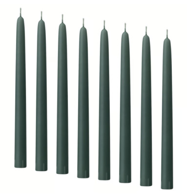 IKEA KLOKHET Duftkerze, dunkelgrau-grün, 25 cm, 9'' 8er Pack BRANDNEU