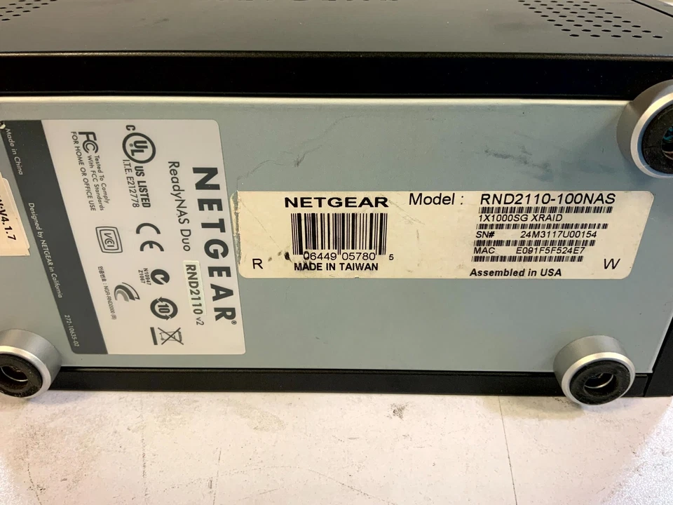 Netgear RND2110-100NAS ReadyNas DUO 2-bay Network Storage Black USB 1TB (E5D*) - Image 4 of 4