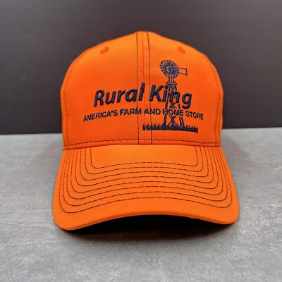 #ad RURAL KING Est 1960 Hat Ball Cap ONE SIZE Adult Hi Viz Orange $13.86