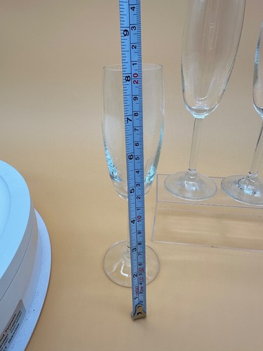 Set of 6 Classic Flute Champagne Glasses Oz - Toasting Sparkling Wine/Wedding - Picture 5 of 7