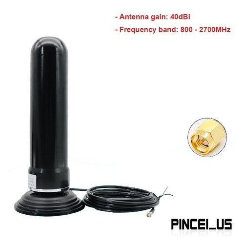 800-2700MHz 4G/LTE Omnidirectional 40DBI High Gain Magnetic Antenna 3-meter pe66