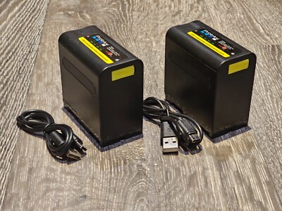 2 x 10800mAh Sony NP-F980 NP-F970 NP-F960 Akku, 5V USB Ausgang, UCB-C Laden
