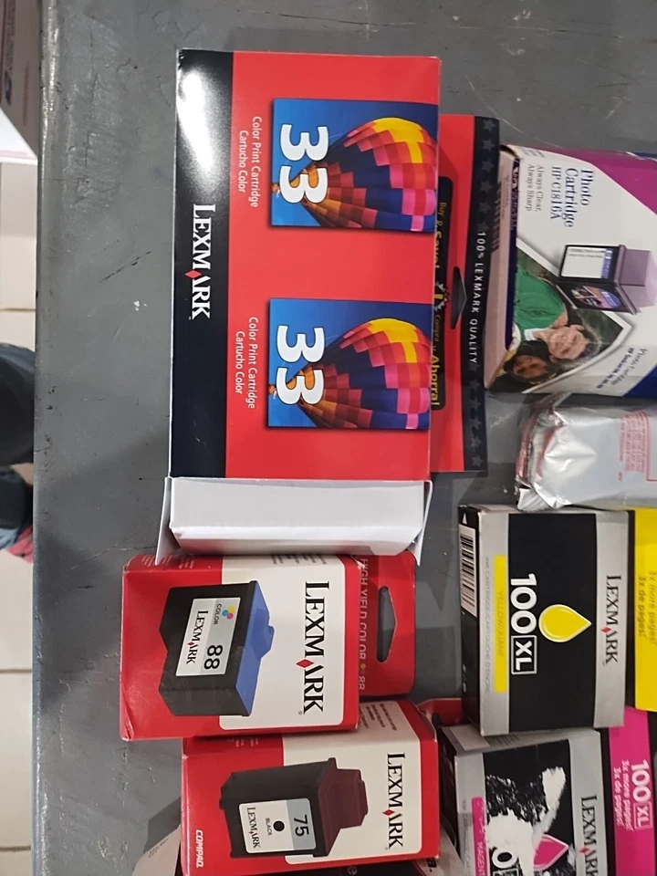 Lot 18* Lexmar HP Others  New Black Color Ink Cartridges Lot NOS XL Photo  - Image 4 of 4