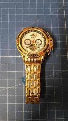 AMSTERDAM CALENDAR PIONIER Herren Automatik Armbanduhr GM-515-8 gold UR