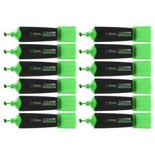 Thornton's Office Supplies ClearTip Highlighters, 5.0mm, Chisel Tip, 12-Count