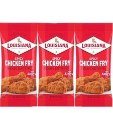 Louisiana Fish Fry Spicy Chicken Fry Batter Mix 9 oz. Pack of 3 