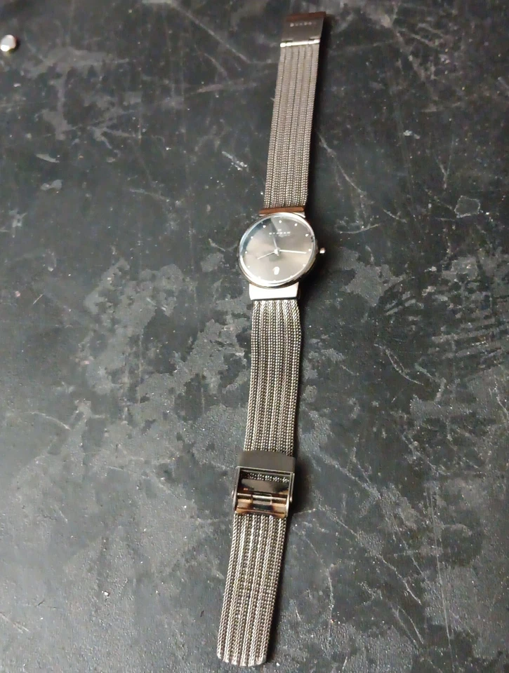 Reloj Skagen Denmark Ancher 355SMM1 Damas Fecha Malla Banda Gris Foto 2 de 4
