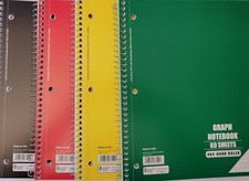 Graph Notebooks, 80 Sheets, 4x4 Quad Ruled, Set Of 4, New