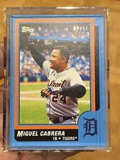 MIGUEL CABRERA 110 2021 TOPPS Throwback Thursday TBT 37 1986-87 Hockey 2/10 Blue