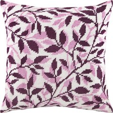 Needlepoint/Tapestry vintage throw pillow cover "SPRING BRANCHES" embroidery kit