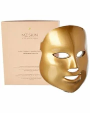 New MZ Skin LED Light Therapy Golden Facial Treatment Device Home Spa Luxury