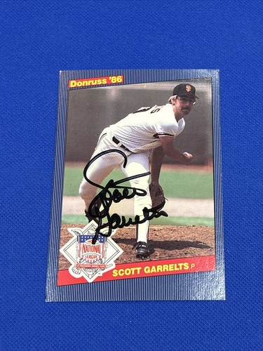 Scott Garrelts Signed Oversized 1986 Donruss Card Autograph Auto #35