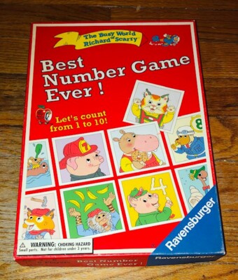 The Busy World of Richard Scarry Best Number Game Ever Board Game Vintage