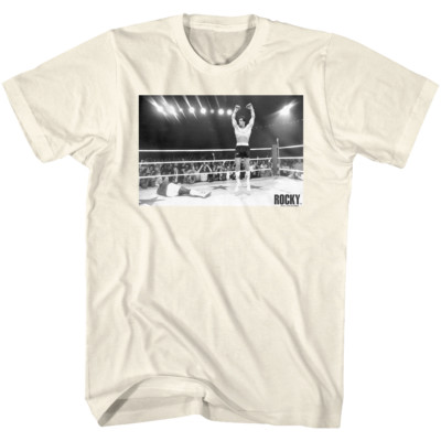Rocky T-Shirt Champ Beats Apollo Creed Natural Tee