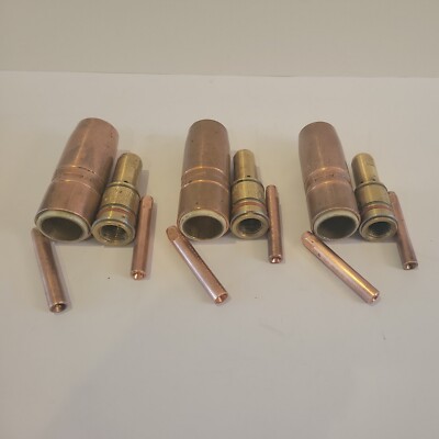 3(Three) Sets: BERNARD MID Welding 1/16 Tips, Nozzles #401-6-75, Diffusers #4635