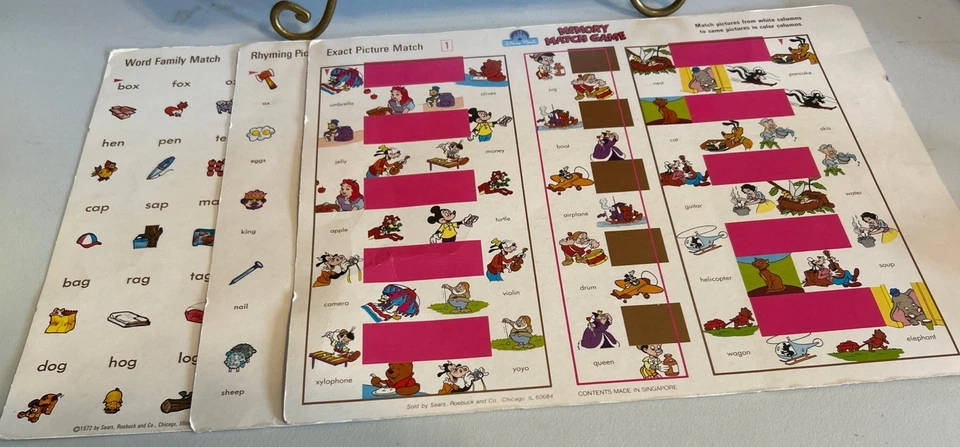 DISNEY MAGIC MEMORY MATCH GAME Only At SEARS - COMPLETE - Image 4 of 4
