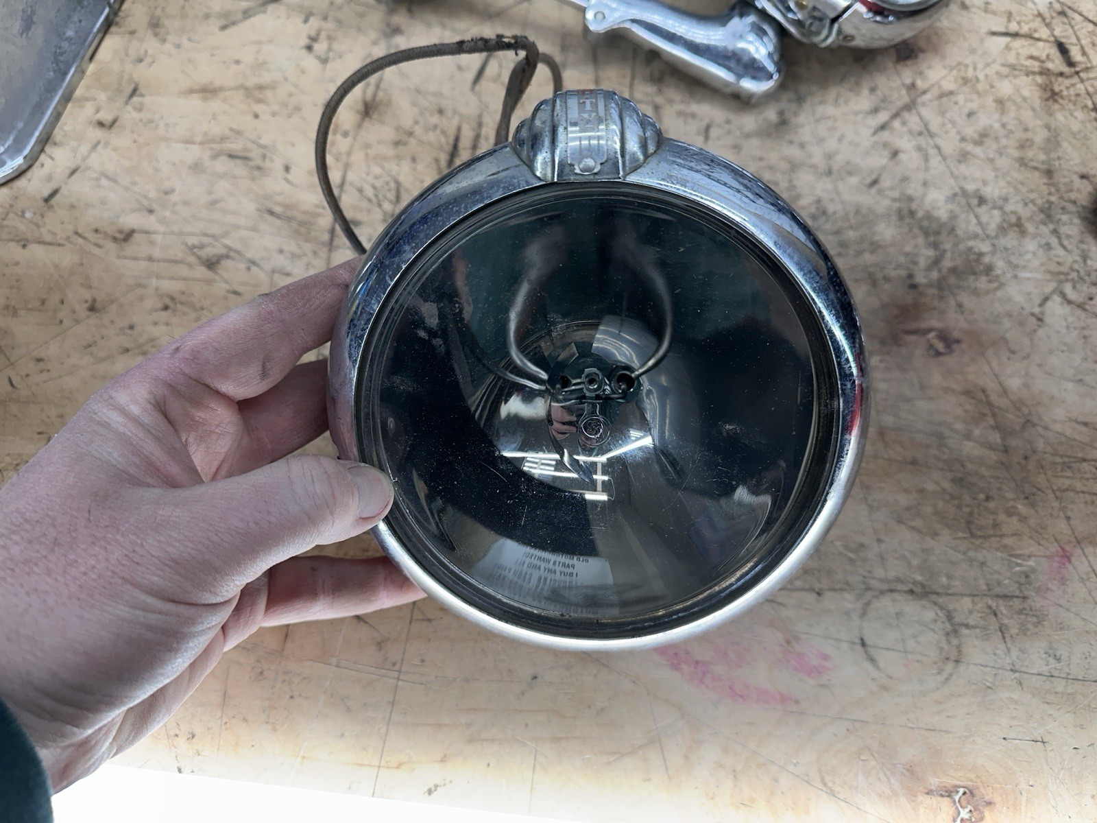 Vintage Unity MFG Headlight Harley Chopper Custom Panhead Knucklehead Shovelhead