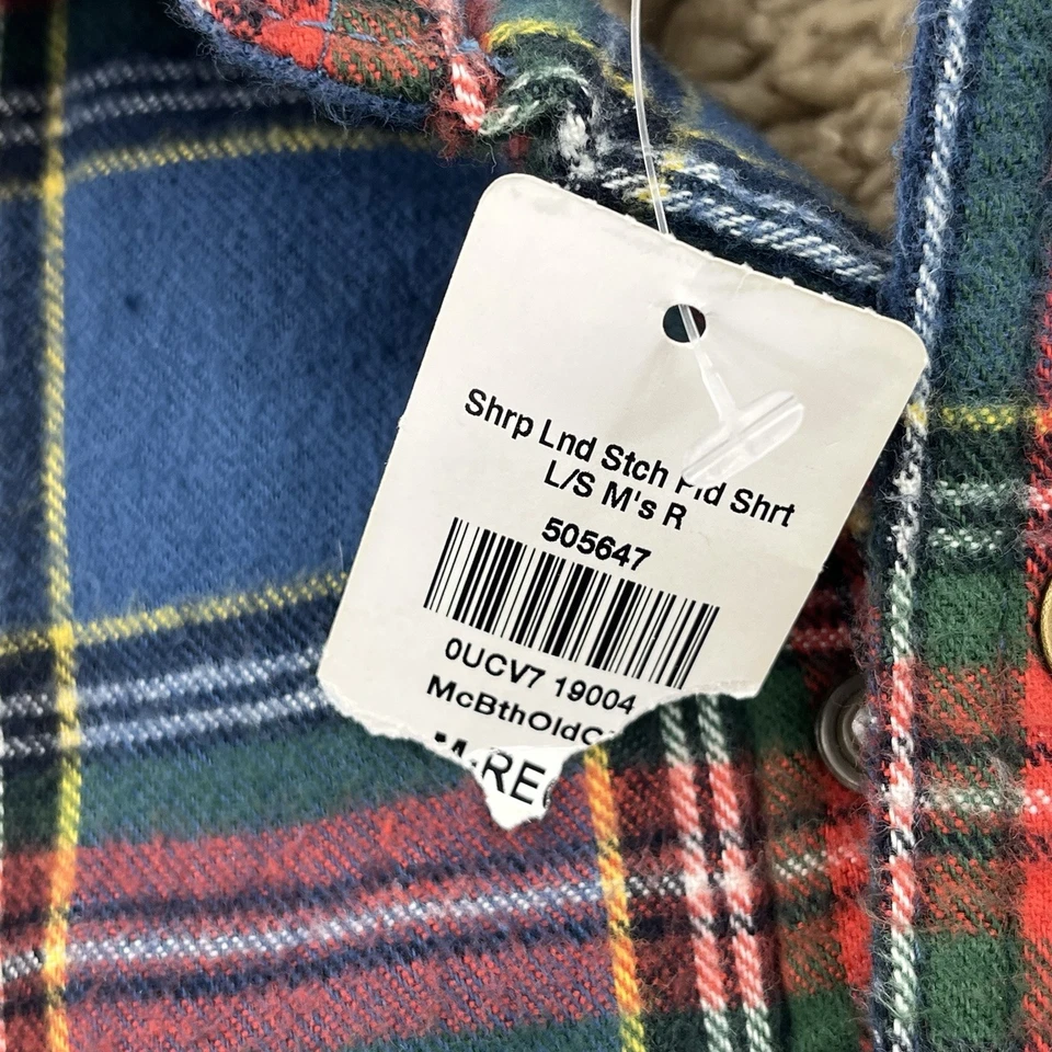 NEW LL Bean Men's Sherpa-Lined Scotch Plaid Shirt Slightly Fitted Size Medium - Image 4 of 4
