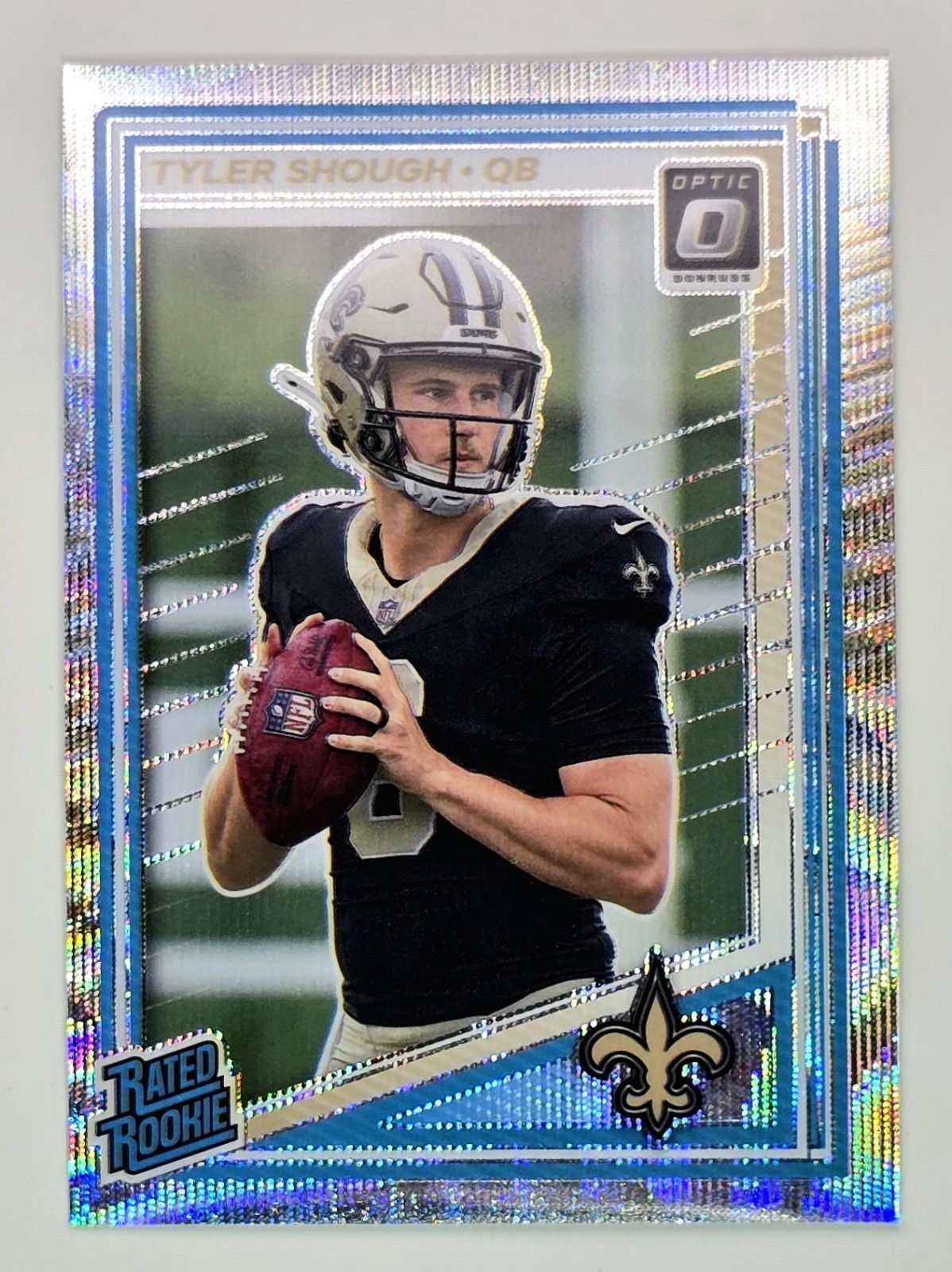 2025 Donruss Optic Tyler Shough Wave Prizm RC /300 Rated Rookie Saints #223