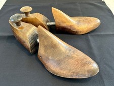 Vintage C.S. Pierce Shoe Trees Pair 7C Wooden Adjustable Brockton Mass