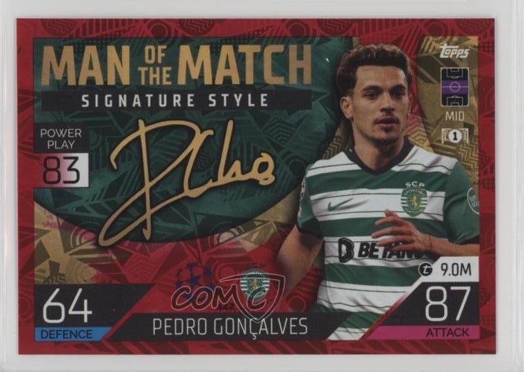 2022 Match Attax UEFA Club Competitions Red Foil Pedro Goncalves Gonçalves 1n96