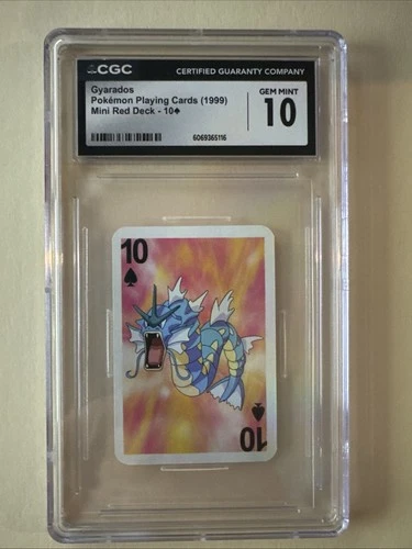Gyarados Pokemon Playing Cards Mini Red Deck CGC 10 Low Low Pop